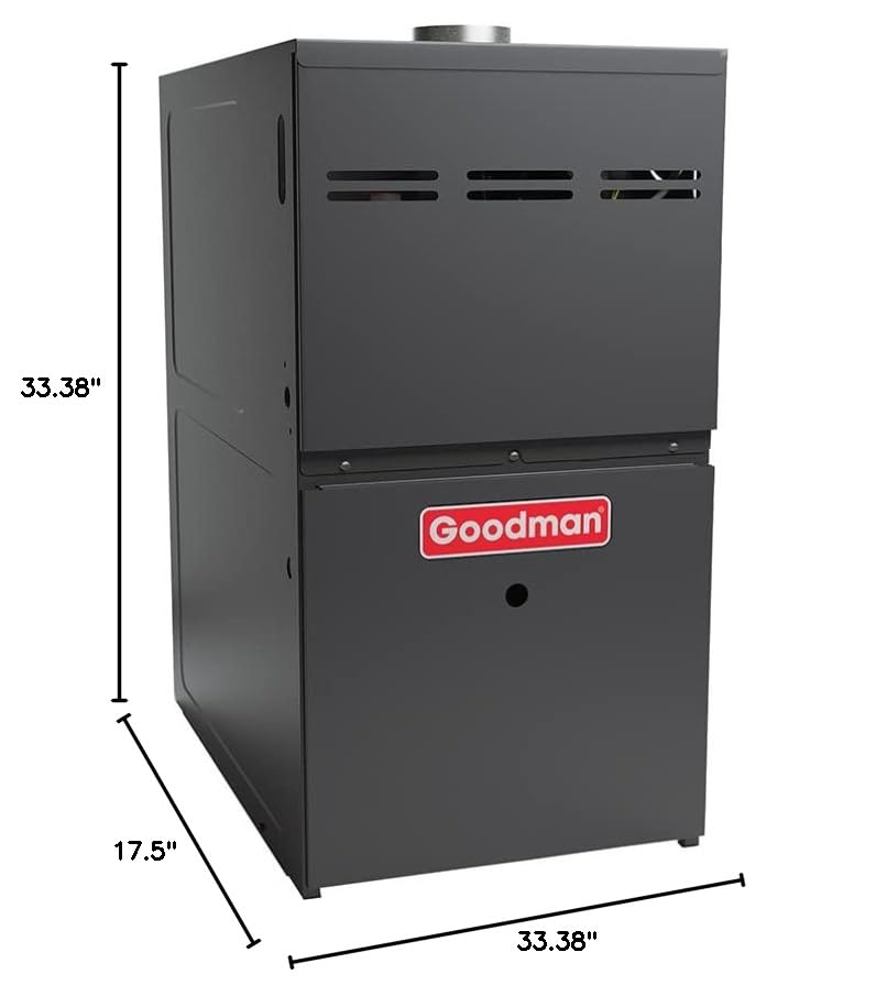 Goodman 80% AFUE Single Stage Upflow/Horizontal multi-speed 80k BTU Natural Gas furnace (17.5 wide) (GR9S800803BN)