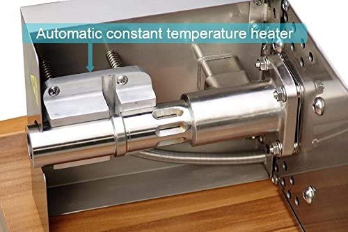 CGOLDENWALL 1500W Commercial Automatic Oil Press Machine Industrial Oil pressing machine Nuts Seeds Oil Presser Pressing Machine Cold Hot Press All Stainless Steel High Oil Extractor CE (Silver, 110V)