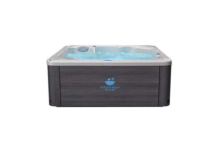 SERENEAQUA POOL&SPA Hot Tub, Indoor Outdoor Hot Tub Spa, Outdoor Spa, LED Lighting, Headrests. Home Spa, Massage, Healing, Cozy