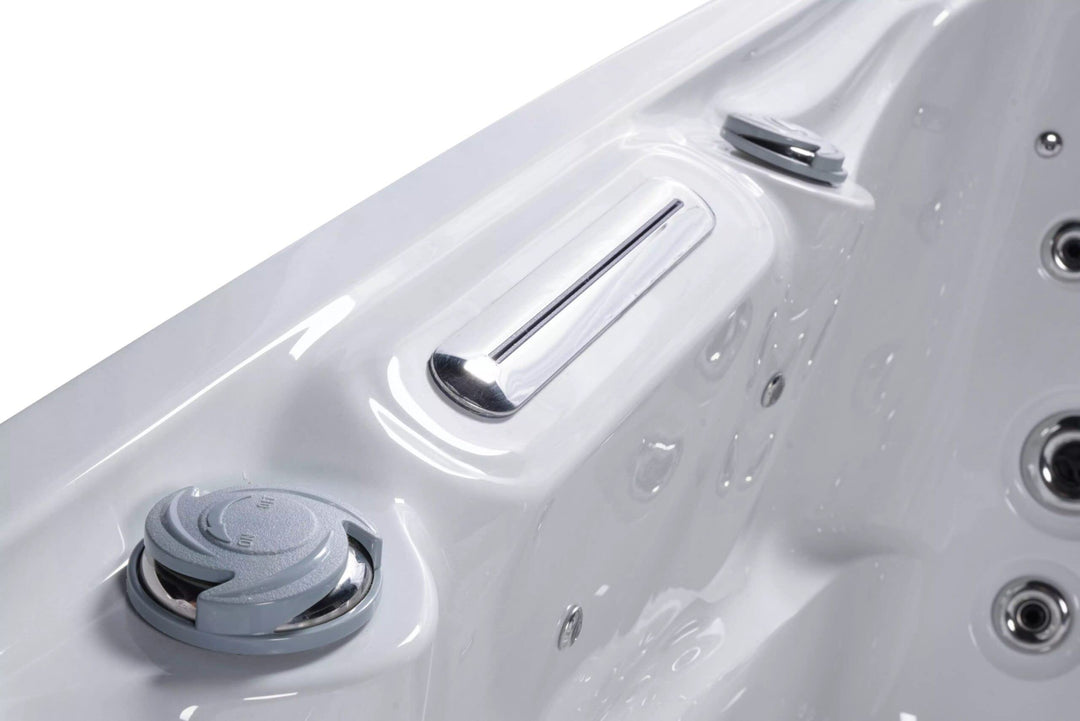 Comfort Hot Tubs - Hot Tub Spa - Seats 5-6 People - 51 Jets – Standard Heavy Duty Flip Cover, Water Fountains, Ozonator, LED Lights, Headrests, and More