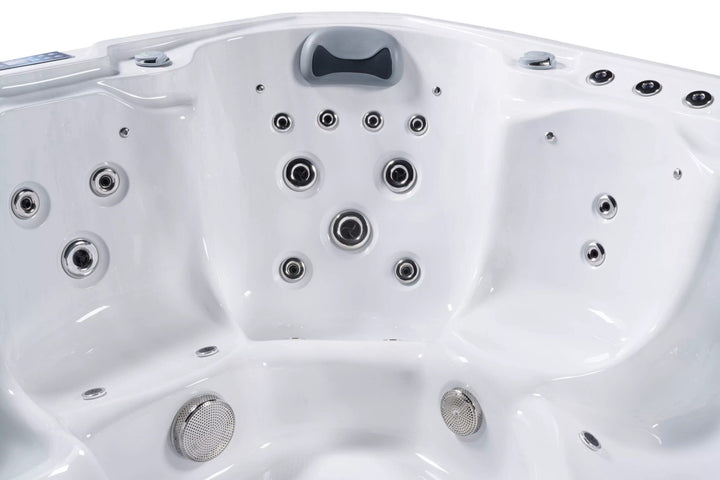 Comfort Hot Tubs - Hot Tub Spa - Seats 5-6 People - 51 Jets – Standard Heavy Duty Flip Cover, Water Fountains, Ozonator, LED Lights, Headrests, and More