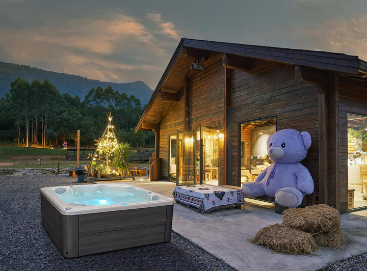 SERENEAQUA POOL&SPA Hot Tub, Indoor Outdoor Hot Tub Spa, Outdoor Spa, LED Lighting, Headrests. Home Spa, Massage, Healing, Cozy